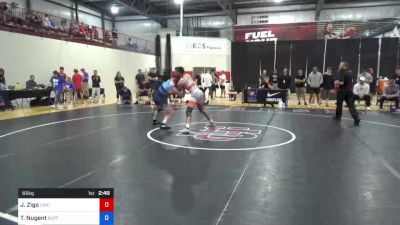 65 kg Round Of 128 - Jorden Zigo, Cincinnati RTC vs Trevor Nugent, Buffalo Valley Regional Training Center