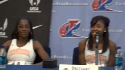 Press Conference - Brittany Sheffey of Tennessee after 4x800 at 2010 Penn Relays