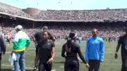 Usain Bolt warming up at the 2010 Penn Relays