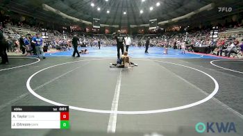 43 lbs Round Of 16 - Ayden Taylor, Clinton Youth Wrestling vs Jaxon Ditmore, Dark Cloud Wrestling Club