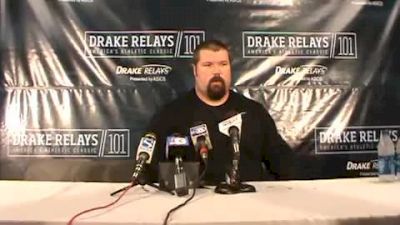 Christian Cantwell press conference after 1st shot put