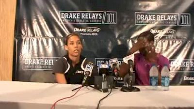 Lolo Jones and Damu Cherry press conference after going 1st and 2nd