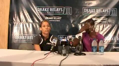 Lolo Jones and Damu Cherry press conference after going 1st and 2nd
