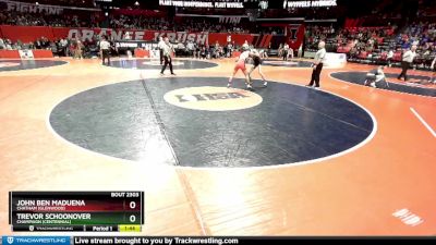 2A 138 lbs Cons. Round 3 - Trevor Schoonover, Champaign (Centennial) vs John Ben Maduena, Chatham (Glenwood)