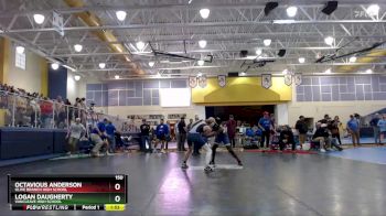 150 lbs Champ. Round 1 - Logan Daugherty, Vancleave High School vs Octavious Anderson, Olive Branch High School