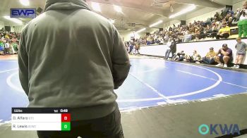 55 lbs Consi Of 8 #2 - Deacon Alfaro, Grove Takedown Club vs Rhett Lewis, Dark Cloud Wrestling Club