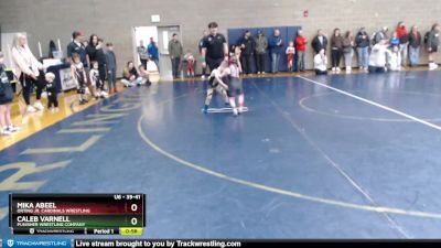 39-41 lbs Round 1 - Mika Abeel, Orting Jr. Cardinals Wrestling vs Caleb Varnell, Punisher Wrestling Company