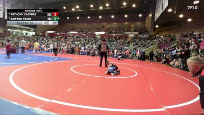 46 lbs 3rd Place Match - Anthony Caceres, Battlefield Wrestling Club vs Sawyer Yeary, Greenwood Wrestling Academy