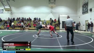 285 lbs Semifinal - Frank Herrera, Victor Valley College vs Corbin Hayes, Bakersfield College