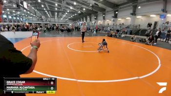 42 lbs Round 1 - Mariana Alcantara, Amped Wrestling Club vs Grace Cogar, Spartan Mat Club