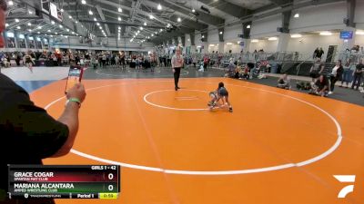 42 lbs Round 1 - Mariana Alcantara, Amped Wrestling Club vs Grace Cogar, Spartan Mat Club