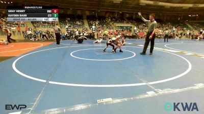 60 lbs Quarterfinal - Gray Henry, Woodland Wrestling Club vs Kayden Bass, Grove Takedown Club