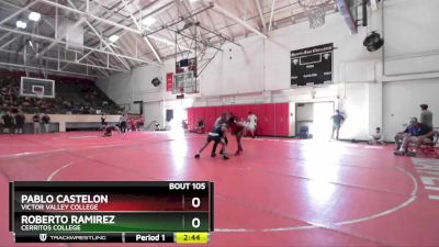 133 lbs Cons. Round 3 - Pablo Castelon, Victor Valley College vs Roberto Ramirez, Cerritos College