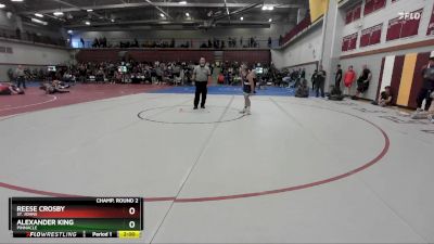 132 lbs Champ. Round 2 - Alexander King, Pinnacle vs Reese Crosby, St. Johns