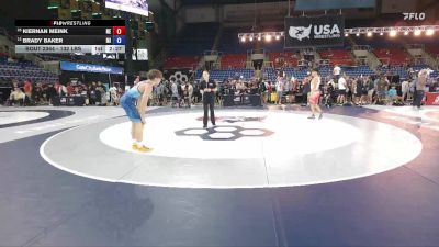 132 lbs Cons. Sub-quarters - Kiernan Meink, NE vs Brady Baker, MI