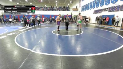 215 lbs Cons. Round 2 - Tyler Grant, East Valley (Spokane) vs Jacob Louis, Lewiston