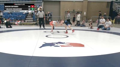 53 lbs Cons. Semis - Nelson Zwanziger, Immortal Athletics WC vs Mason DeFebbo, Felix Wrestling Academy