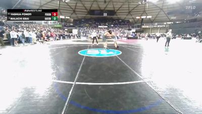 Boys 3A 285 lbs Champ. Round 3 - Malachi Ebai, Oak Harbor vs Yashua Fonoti, Peninsula
