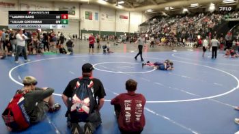 59-68 lbs Cons. Round 3 - Lillian Greenman, Ogallala Youth Wrestling vs Lauren Barg, NATF