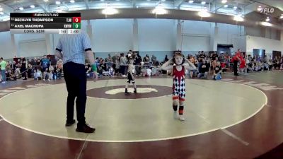 43 lbs Cons. Semi - Decklyn Thompson, Twisted Joker Wrestling vs Axel Machupa, King William Youth Wrestling