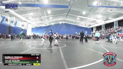 85 lbs Round 1 - Isabelle Morales, Angry Fish Wrestling vs Taylee Dunlop, Linn County Twisters Wrestling Club