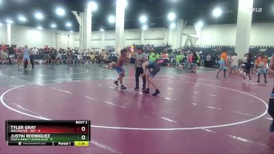 132 lbs Round 1 (6 Team) - Justin Rodriguez, Youth Impact Center Blue vs Tyler Gray, Wellington - DEV