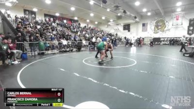 215 lbs Champ. Round 1 - Francisco Zamora, Monrovia vs Carlos Bernal, Ontario