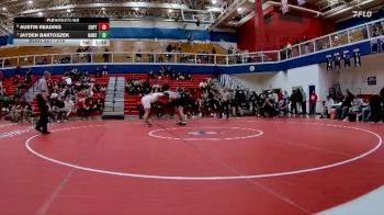 215 lbs 1st Place Match - Jayden Bartoszek, Hanover Central vs Austin Reading, Crown Point