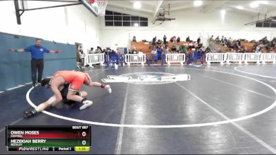 165 lbs Champ. Round 3 - Owen Moses, Central vs Hezekiah Berry, Reedley