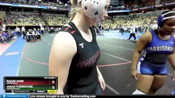 170 Class 1 lbs Semifinal - Bailee Dare, Owensville vs Iasiah Turrentine, Harrisonville