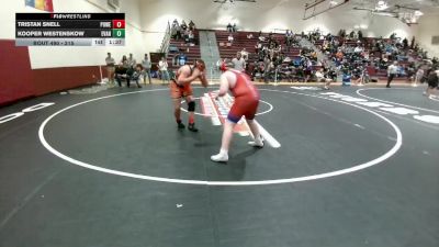 215 lbs Quarterfinal - Kooper Westenskow, Evanston vs Tristan Snell, Powell