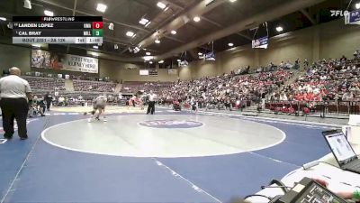 2A 126 lbs Champ. Round 1 - Cal Bray, Millard vs Landen Lopez, Utah Military Academy