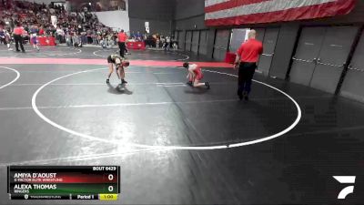 95 lbs Quarterfinal - Amiya D`Aoust, X-Factor Elite Wrestling vs Alexa Thomas, Ringers