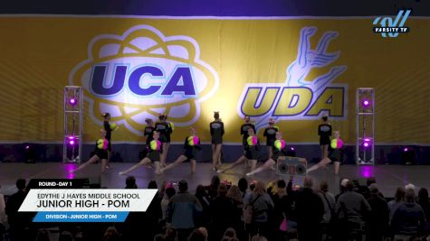 Edythe J Hayes Middle School - Junior High - Pom [2024 Junior High - Pom Day 1] 2024 UCA/UDA Bluegrass Regional
