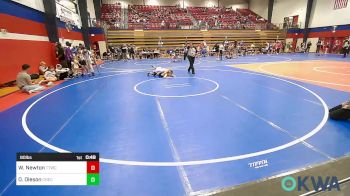 80 lbs Consi Of 8 #2 - Wyatt Newton, Team Tulsa Wrestling Club vs Owen Oleson, Checotah Matcats