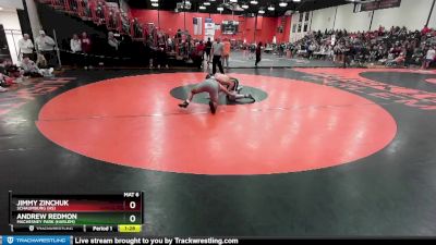 190 lbs Cons. Round 1 - Jimmy Zinchuk, SCHAUMBURG (HS) vs ANDREW REDMON, Machesney Park (HARLEM)