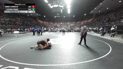 145 lbs Round Of 16 - Emma Carrillo, East Bakersfield vs Justine Perez, Golden West