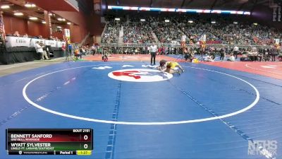 2A-126 lbs Quarterfinal - Bennett Sanford, Greybull/Riverside vs Wyatt Sylvester, Lingle-Ft. Laramie/Southeast