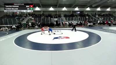 100 lbs Quarters - Dalton Perkins, Mustang Bronco Wrestling Club vs Cyrus Millage, Sebolt Wrestling Academy