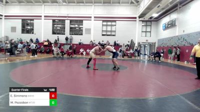 215 lbs Quarterfinal - Ethan Simmons, Brother Martin High School vs Michael Pozzobon, Mount Vernon