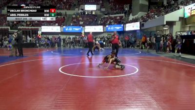 55 lbs 3rd Place Match - Abel Pebbles, Worland Wrestling Club vs Declan Broncheau, Lionheart Wrestling Club