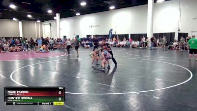 106 lbs Round 3 (6 Team) - Hunter Hodina, Iowa Hawks vs Noah Morris, Team STL Red