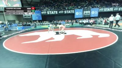 Boys 1A 138 lbs 1st Place Match - Cooper Williams, Castle Rock vs Sebastian Cisneros, Chelan