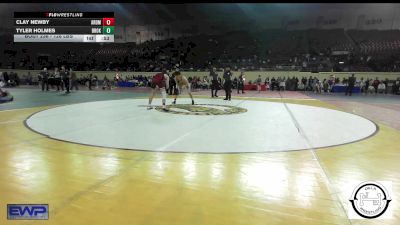 128 lbs Consi Of 8 #2 - Clay Newby, Ardmore Junior High vs Tyler Holmes, Broken Arrow