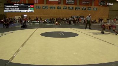 125 lbs Champ. Round 1 - Ken Fernandez, Sacramento City College vs Chris Sautter, Victor Valley College