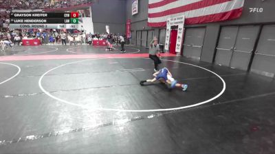 76 lbs Cons. Round 3 - Luke Henderson, LAW vs Grayson Kreiter, Campbellsport Youth Wrestling