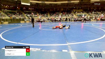 58 lbs Round Of 16 - Drake Rogers, Weatherford Youth Wrestling vs Jace Shell, R.A.W.