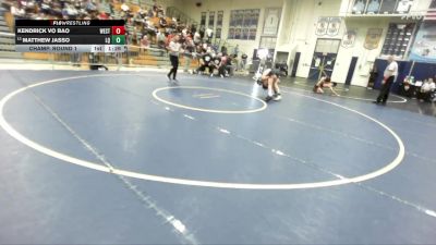 132 lbs Champ. Round 1 - Matthew Jasso, La Quinta vs Kendrick Vo Bao, Westminster