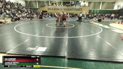 135 lbs 1st Place Match - Lia Hornby, W. F. West (Girls) vs Cayelin Petty, Steilacoom (Girls)