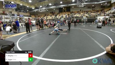 58 lbs Semifinal - Tyde Begley, Choctaw Ironman Youth Wrestling vs Cason Inger, Powerhouse